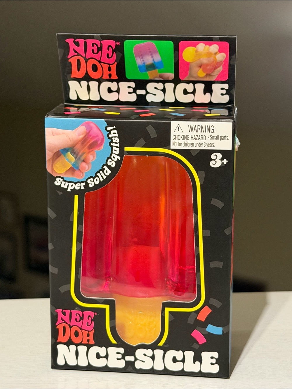 NeeDoh Nice-Sicle Popsicle Toy - Red & Yellow